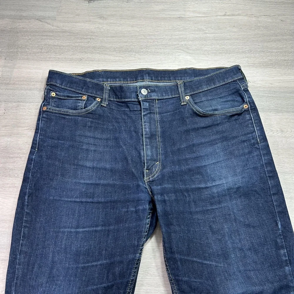 Levis 514 Jeans Mens 40x30 Blue Regular Straight Stretch Denim Dark Wash Pants